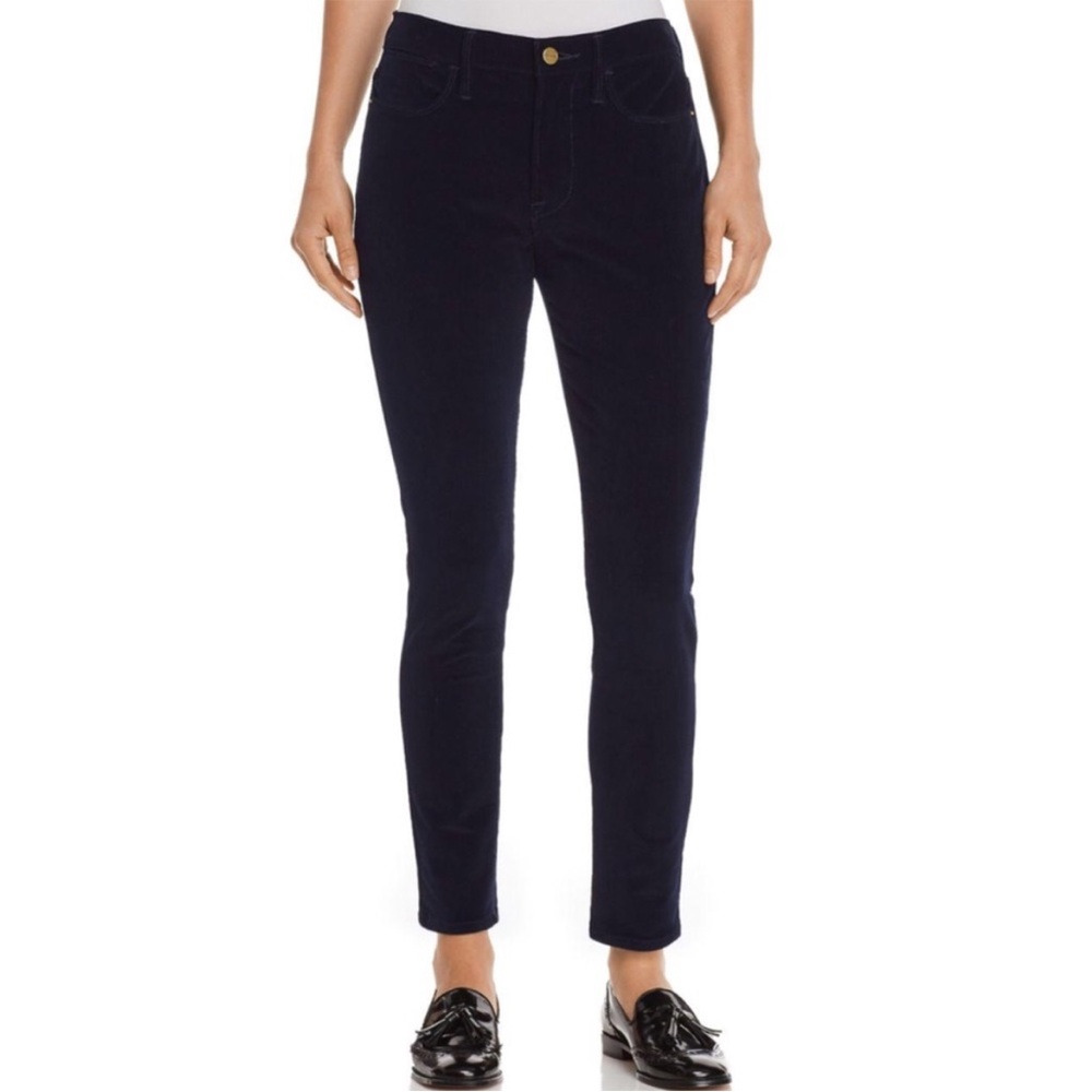 Frame Denim Le High Skinny Corduroy Navy High Rise Skinny Jeans